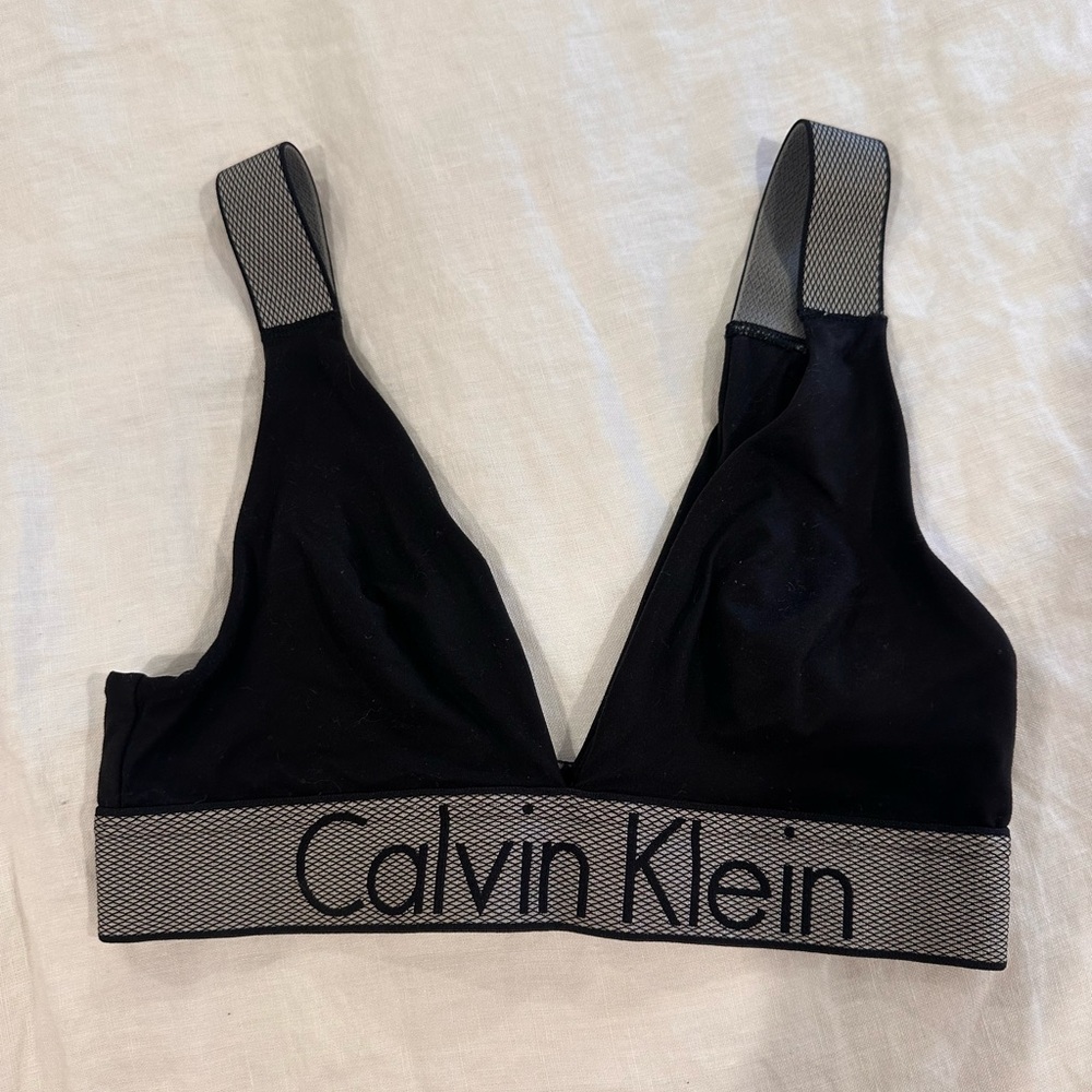 CALVIN KLEIN Logo Stretch Bralette size small